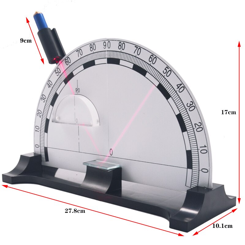 Optical Reflection and Refraction Demonstrator, Foldable Junior High School Physics Experiment Equipment Teaching Aid Instrument