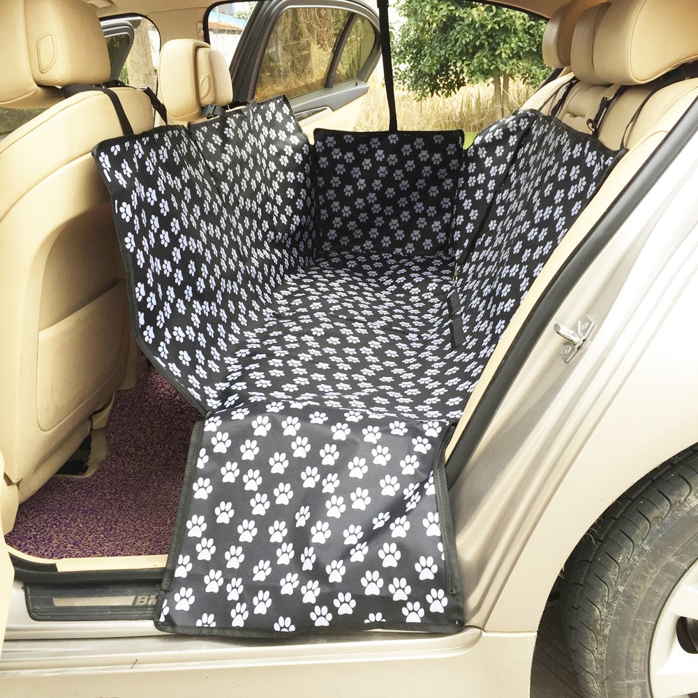 Oxford Voetafdruk Hond Carriers Achter Back Waterdichte Pet Car Seat Cover Matten Hangmat Protector Met Veiligheidsgordel
