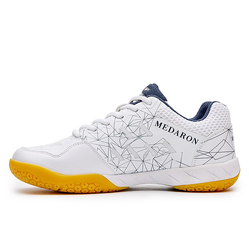 Neue Herren Badminton Schuhe Weiß Blau Männer Frauen freundlicher Anti Unterhose Tennis Schuhe Größe 36-45 Licht Gewicht Badminton turnschuhe Damen: WhiteBlue / 11