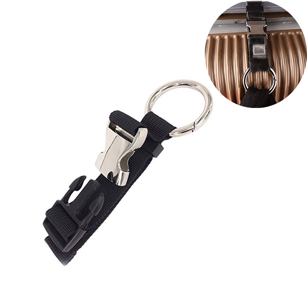 Travel Black Portable Hanger Luggage Strap Suitcase Strong Multifunction Anti Lost Elastic Security Adjustable Fixed Belt Nylon