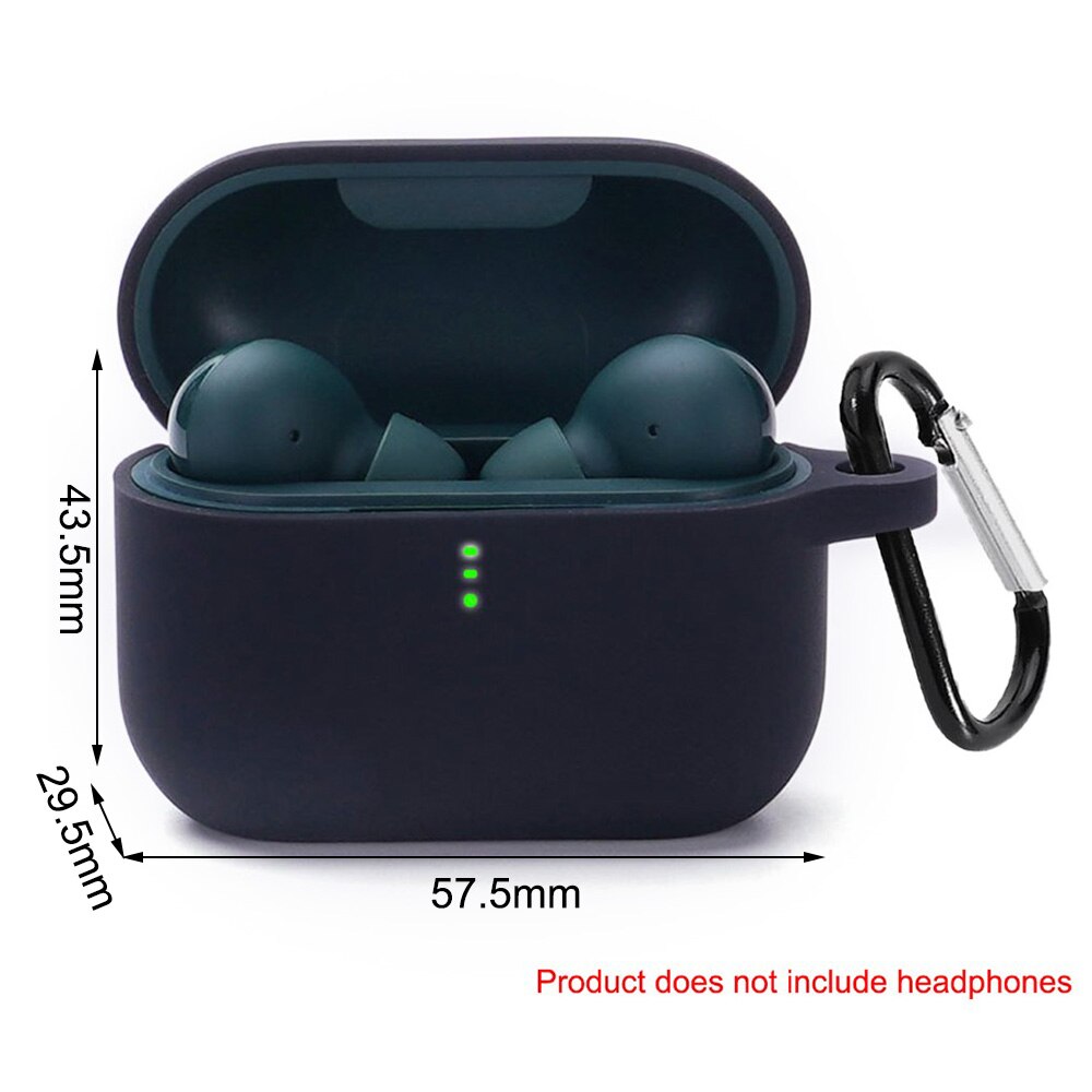 Silicone caso capa protetora da pele para qcy t10 fone de ouvido caso protetor de proteção bluetooth fones de ouvido macio capa de silicone escudo: Black