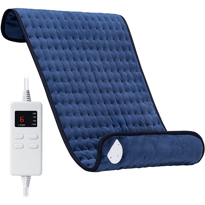Electric Heating Pad with Automatic Shut-Off, 5 Timer Settings, Fast Heating Pad with 6 Heat Settings,30 x 60cm EU Plug: Default Title