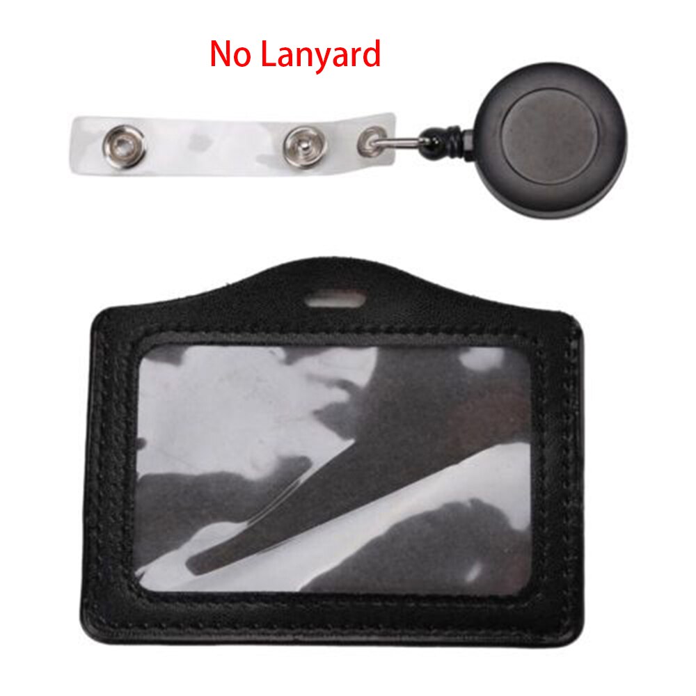 Männer Frauen Bank Credit Brieftasche Karte Halter + Nylon Lanyard Name Arbeit Karte Halter Für Student ID Abzeichen Halter: 1