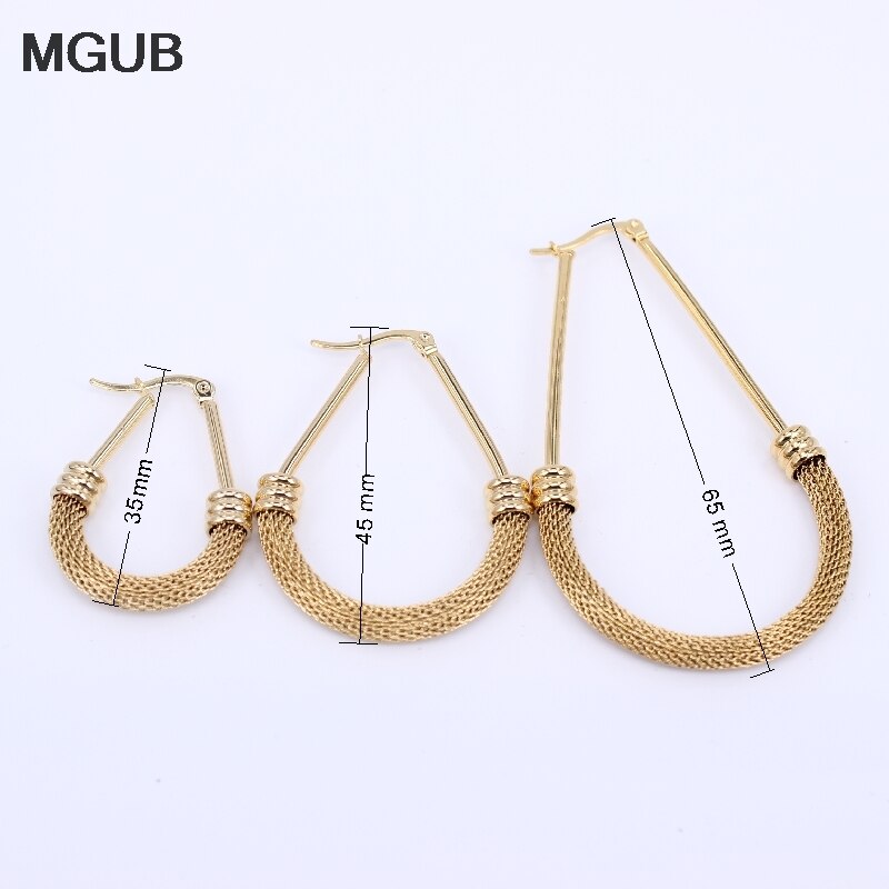 MGUB rond boucle d'oreille cerceau couleur or élément boucles d'oreilles de mariage pour les femmes LHEH13