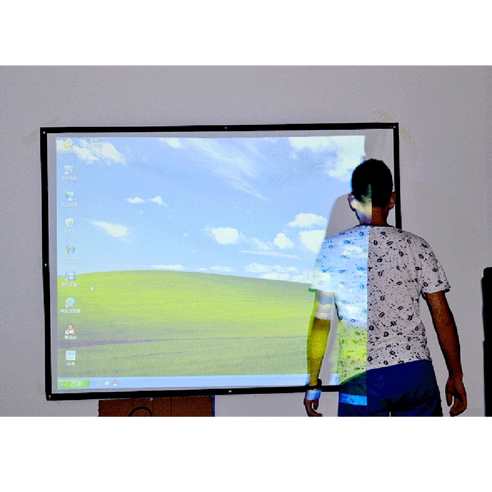 16/9 Portable Foldable Projector Screen 84 Inch Wall Mounted 3D HD Projection Screen fabric Canvas for Home Cinema Theater