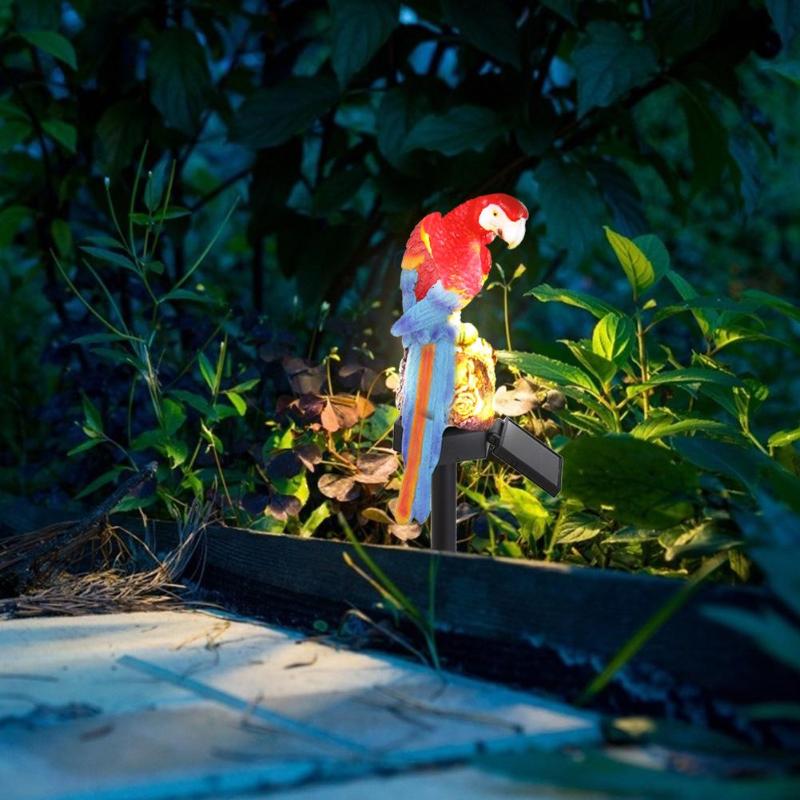 Solartuinlamp Outdoor Papegaai Led Uil Led Fairy Licht Gazon Lamp Tuin Decor Landschap Night Waterdichte Dier Vorm Lamp