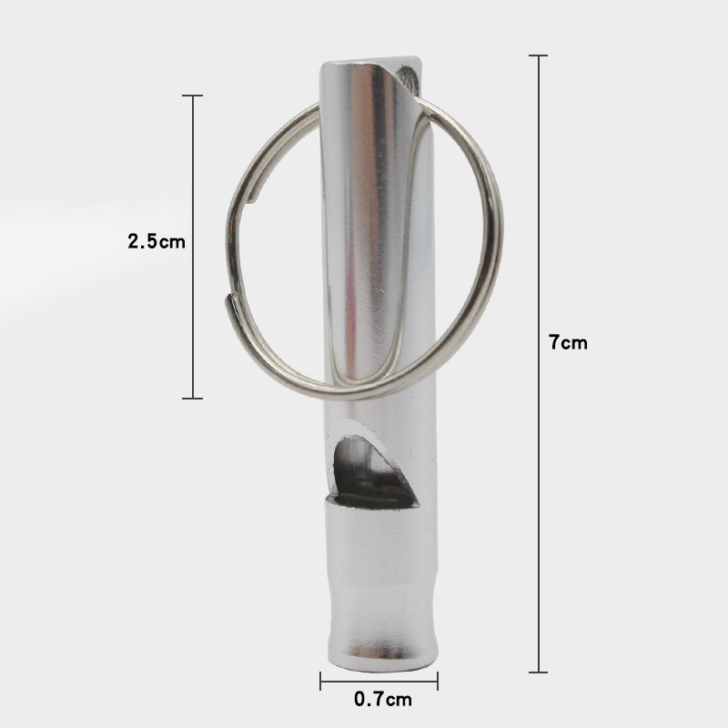 Silbato portátil de aleación de aluminio para entrenamiento de perros y gatos, silbato antiladridos para mascotas, sonido de llamada con llavero