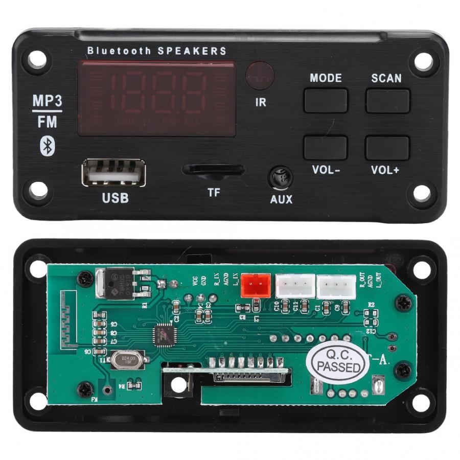 cubo led Car Speaker Bluetooth5.0 Mp3 Decoding Board Color Screen Display Decoding Module usb dac board Decoding Board