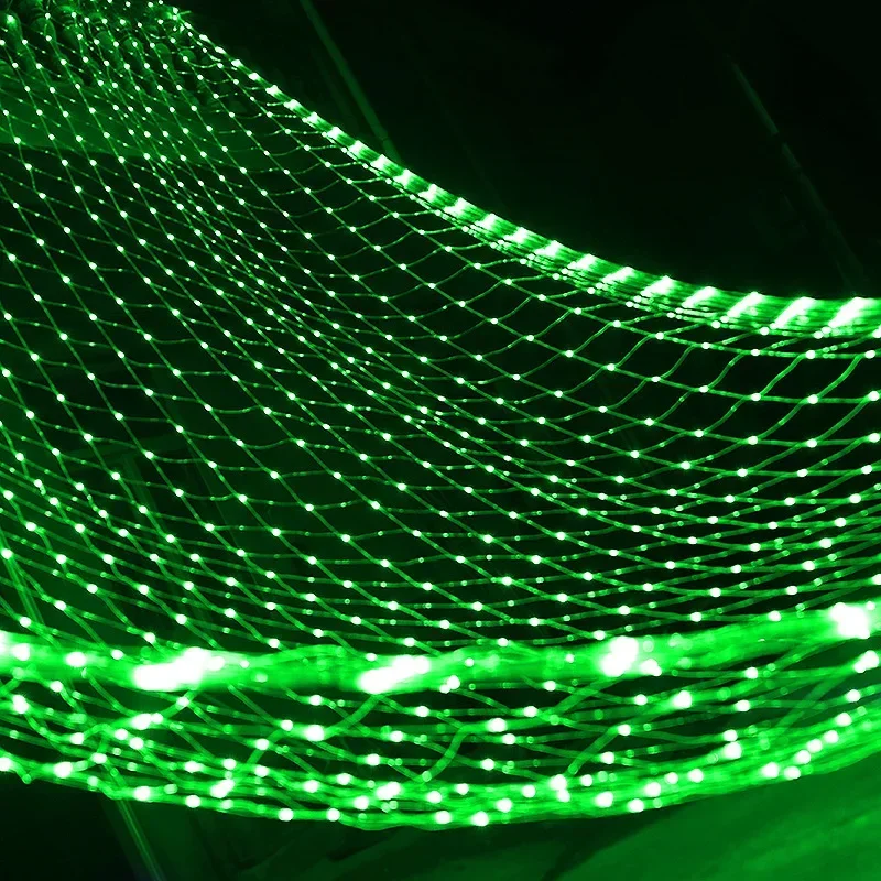 Guirnalda de luces LED de malla de 6x4M, 3x3M, cortina de ventana navideña, guirnalda de luces de hadas para exteriores, lámpara de decoración para bodas y vacaciones: cambiable / 0-5 vatios
