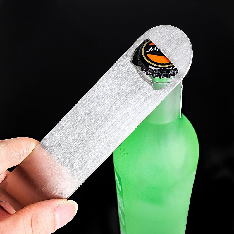1 Pc 17.8 Cm Duurzaam Bier Flesopener Roestvrij Staal Platte Speed Bottle Cap Opener Remover Bar Blade Keuken Gereedschap
