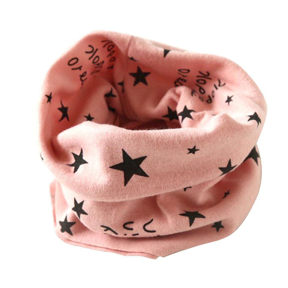 Bufandas de cuello redondo para bebés, bufanda de algodón de 40x37cm para niños de 2 a 10 años, otoño e invierno,: Pink 