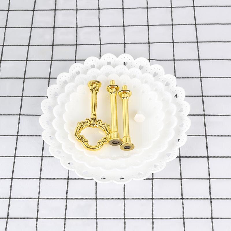 3 Tier Plastic Cake Stand Afternoon Tea Cake Stand Wedding Cake Plates Party Tableware Cake Shop Three Layer Cake Rack