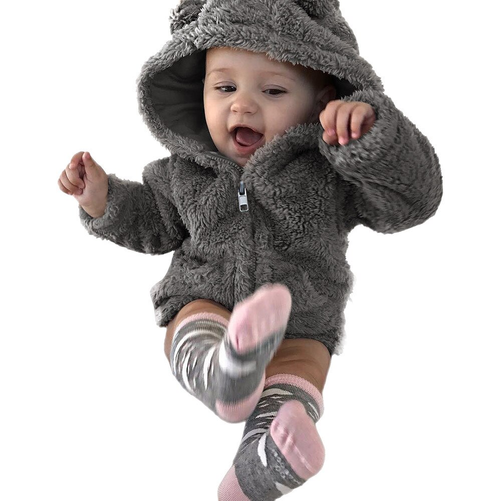 ARLONEET automne hiver -né bébé filles CartoonFur manteau à capuche enfants veste Outwear quotidien coton vêtements