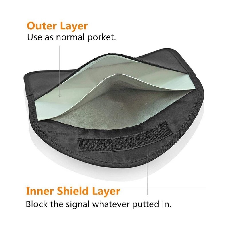 Bag for Phones 2 Packs RFID Blocking Bag Faraday Pouch Cage Case Key Protector Signal Blocking Bag for Cell Phone Car Key RFID