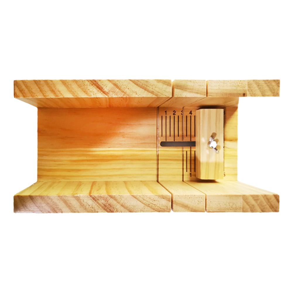 Convenient Soap Cutting Tool Wood Handmade Double Trough Cutter DIY Cutting Device for Household Soap Making Supplies