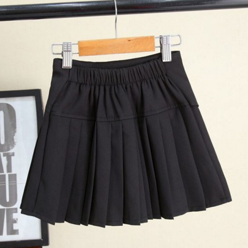 Faldas plisadas para niñas, faldas escolares blancas y negras para adolescentes, ropa de baile para niños de 4 a 13 años,