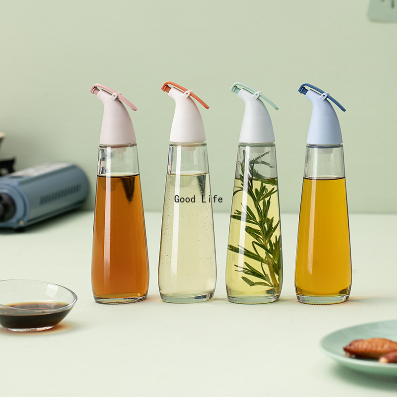 Cooking Seasoning Bottle Dispenser High Borosilicate Glass Olive Oil Soy Sauce Vinegar Pot Bottles Can