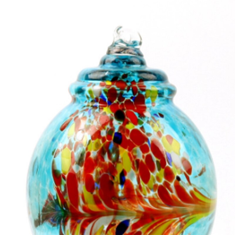 birds Feeder Hand Blown Glass Include Hanging Wires and Moat Hook bird Feeders for Outdoors