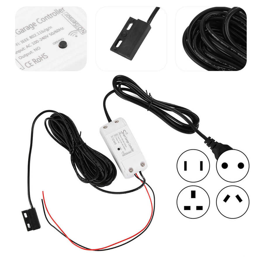 Smart Garage Door Controller WiFi Timing Remote Opener Switch for Alexa/Google Home for IFTT Smart Life / Tuya APP AC