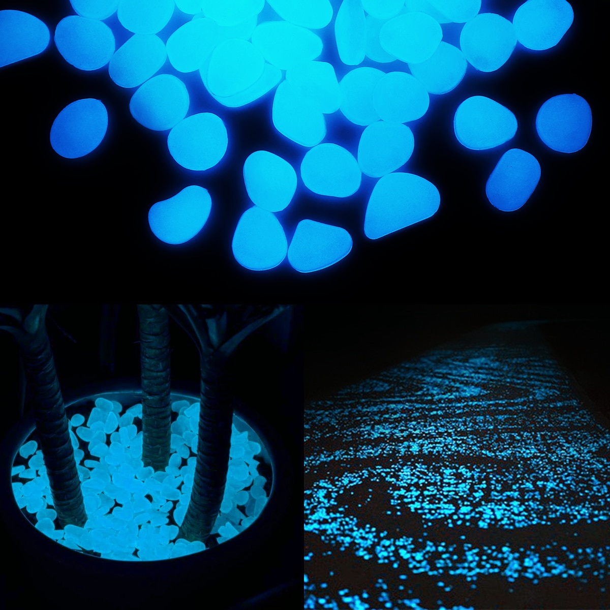200 Stuks Lichtgevende Stenen Glow In Dark Lichtgevende Kiezels Decoratieve Rotsen Voor Aquarium Aquarium Grind Decoraties Voor Tuin Yard
