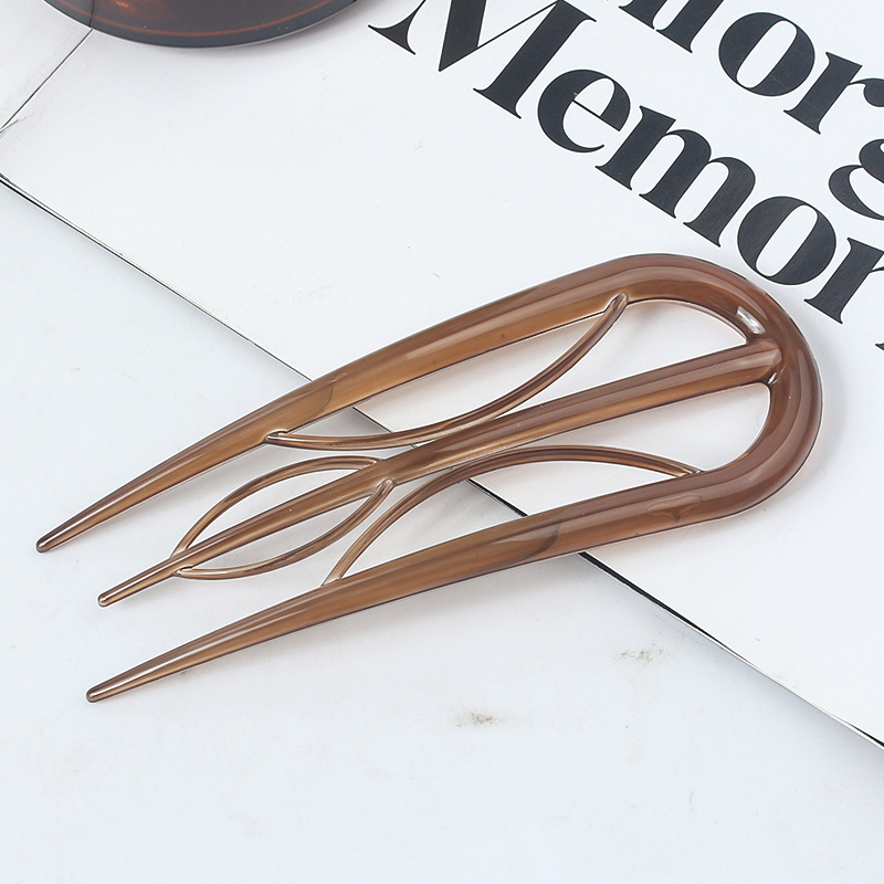 Magic Grip Hair Pins U-shaped Clip Fixed Hair Pins Hair Fork Hairstyle tools Better Fixation Hair: SKY BLUE