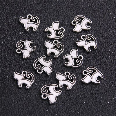 30PCS 13*13mm Product Two Color Small Cat Charms Animal Pendant Jewelry Metal Alloy Jewelry Marking: Antique Silver