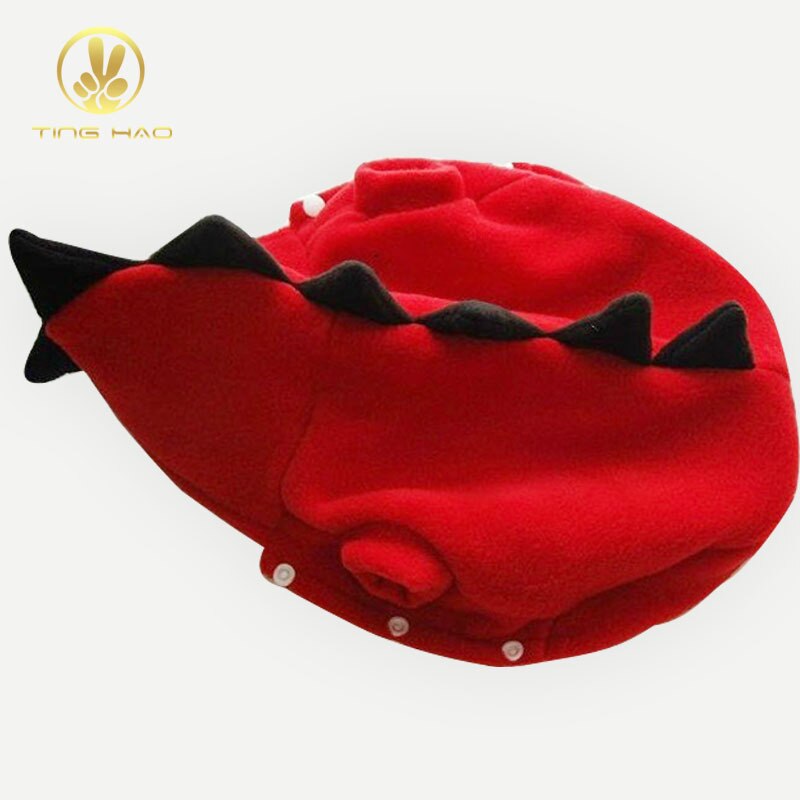 Pet Costume Dog Costume Teddy Bear Costume Autumn And Winter Small And Medium Sized Dog Dinosaur Costume: red / XS