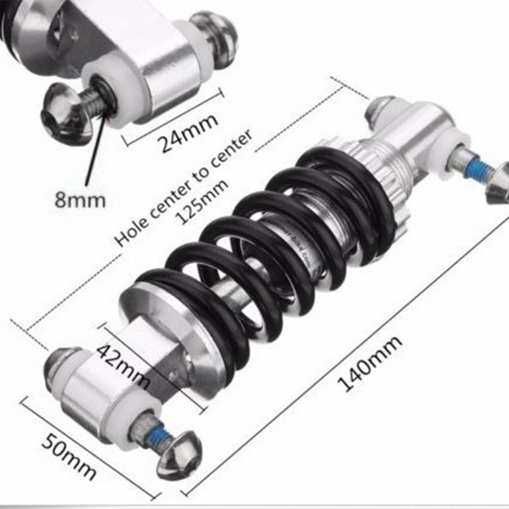 Amortiguador de muelle de suspensión ajustable delantera y trasera para bicicleta de montaña, accesorios para bicicleta plegable, 10/12, 5/15cm