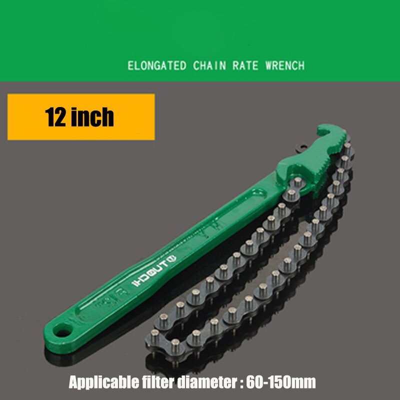 Universal Adjustable Car Engine Oil Filter Wrench Removel Tools Chain Grip Key Wrench Grip Spanner Plier Car Repair Tools: 12 inch chain type