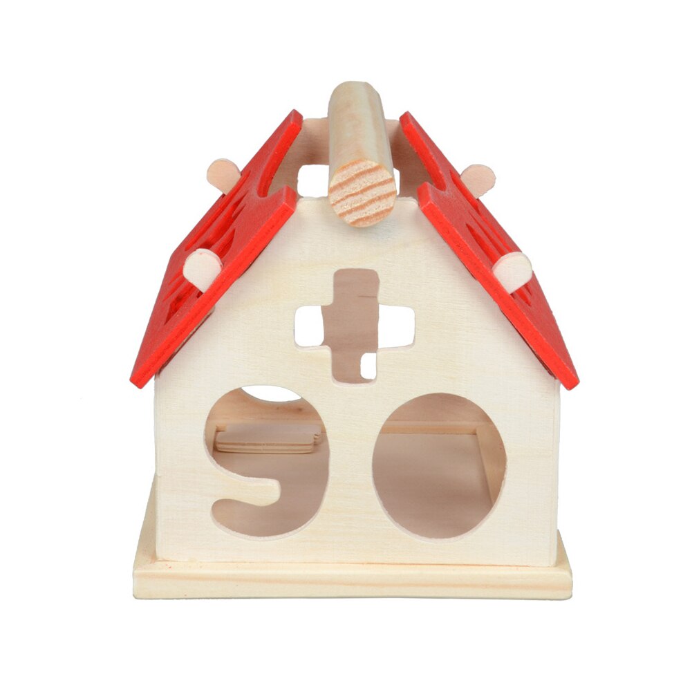 Blocks Wood House Kids Intellectual Developmental Building Baby Educational Toys Children Building Jigsaw Toys