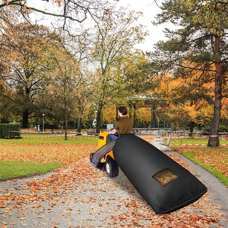 Universal Lawn Tractor Leaf Bag Large Capacity Mower Grass Catcher Pouch Reusable Yard Waste Leaves Collection Organizer
