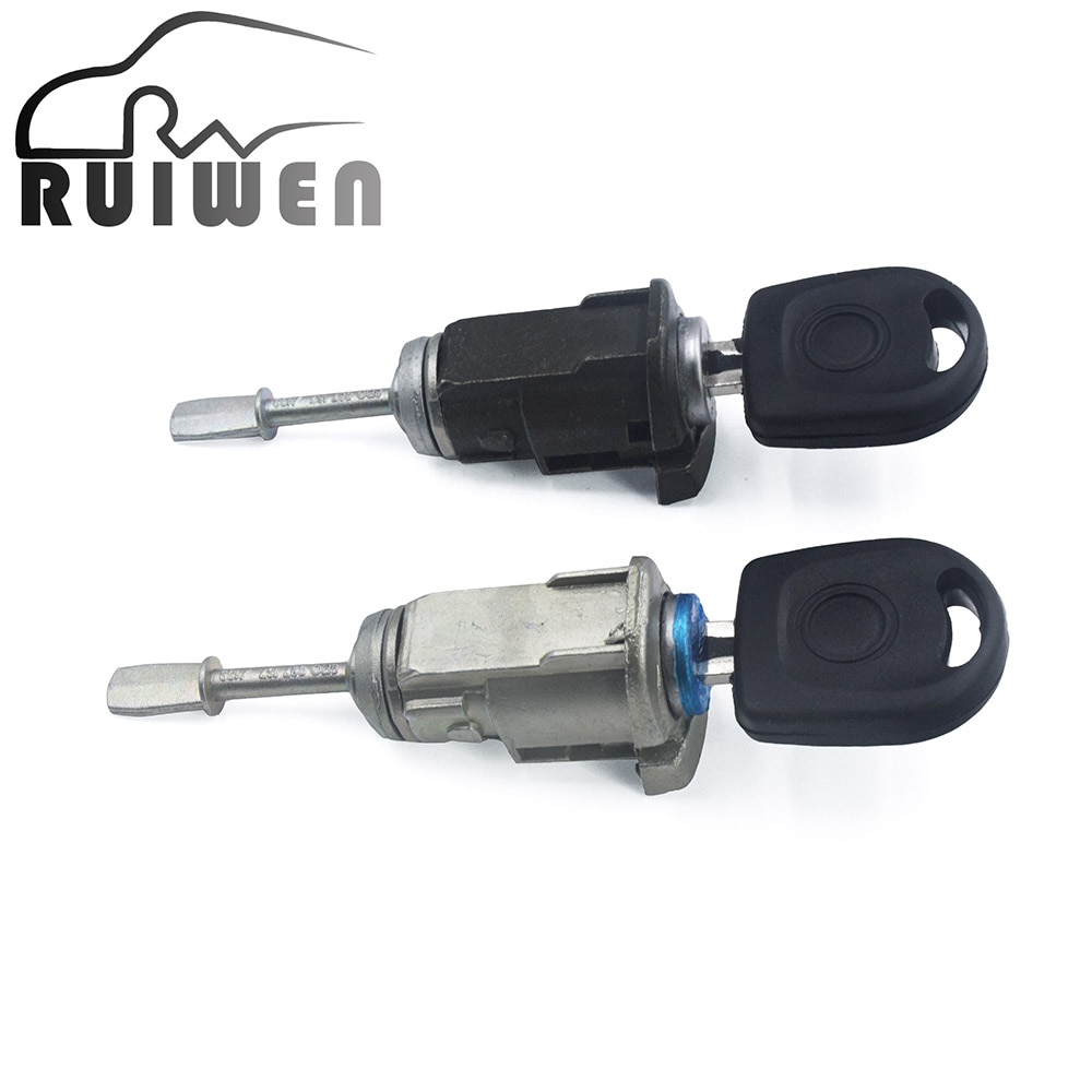 For VW Passat B5 Lupo / SEAT Arosa / SKODA Superb Front Left/Right Door Lock Cylinder with Key 3B0837168 3B0837167E