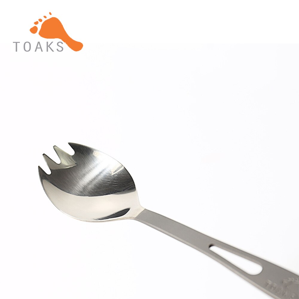 TOAKS SLV-01 Titan Spork halb-Poliert Picknick Ich bin Freien und Haushalts Dual-benutzen-Geschirr Löffel 168mm 18g