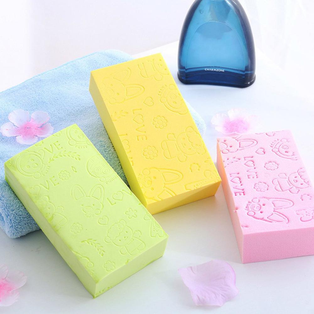 Baby Bath Sponge Dead Skin Remover Brushes Cartoon Print Cleaning Shower Absorb Water Sponge Wipe Children Bath Tools Bathroom