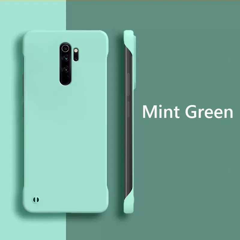 Frameless Slim Matte Hard PC Back Cover Case For Xiaomi Redmi Note 8 Pro Note8 Pro ShockProof Fundas Coque: Fluorescent Yellow