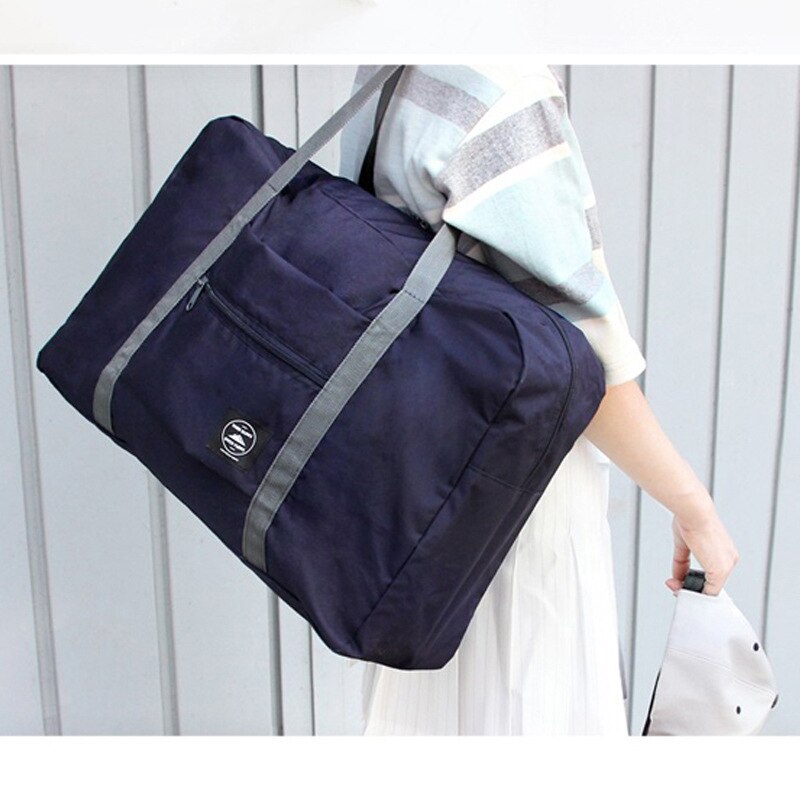 Koreaanse Waterdichte Reistas Grote Capaciteit Draagbare Reistas Opvouwbare Opbergtas Bagage Tas: Navy blue