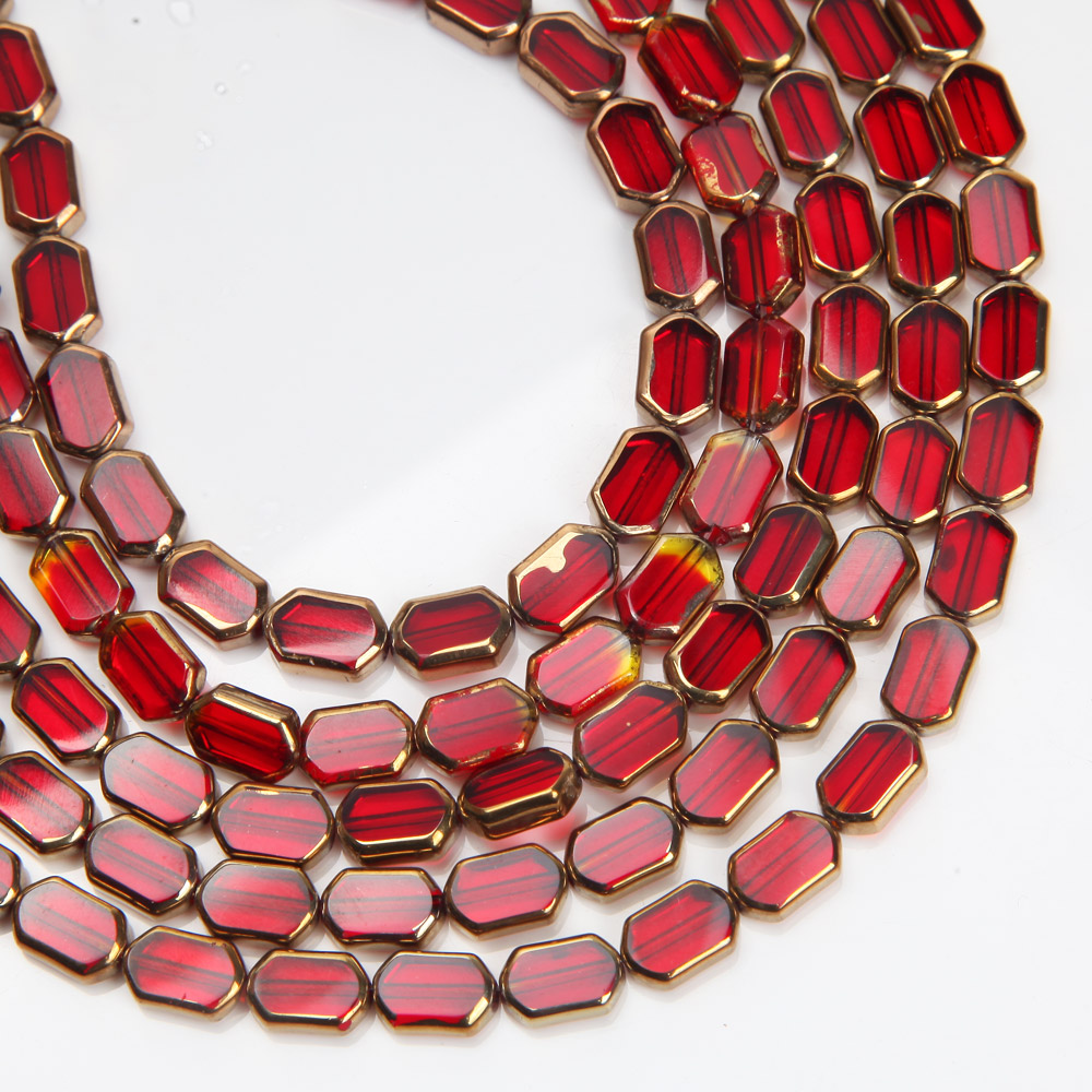 28PCS 6*9mm Ellipse Glass Beads for Jewelry Making Bracelets Charms for Jewelry Making Supplies DIY Pendants Accessories