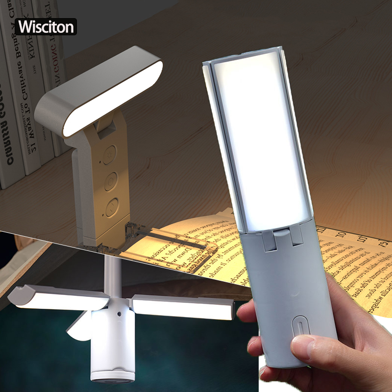 Opvouwbare campinglamp Oplaadbare leeslamp draagbaar Multifunctioneel Outdoor Campingverlichting Hangende tent Noodwandelen Tuin