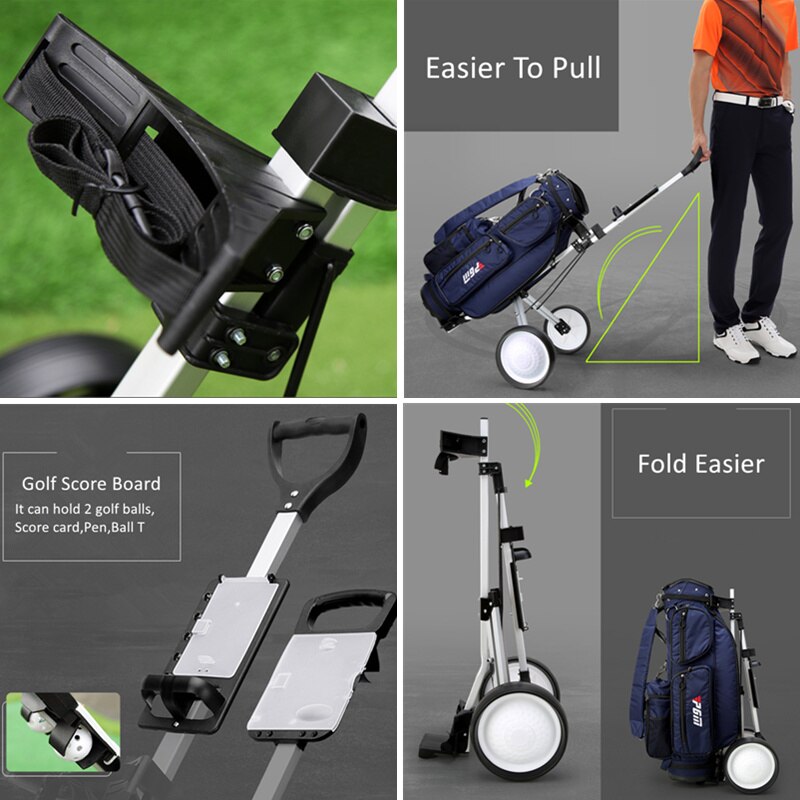 JayCreer 2 Wheels Portable Folding Golf Pull Carts