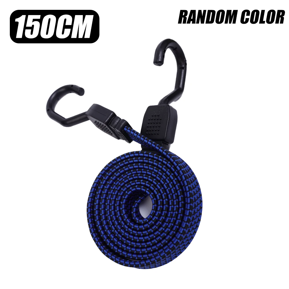 Sangle de bagage pour moto, cordon élastique avec crochet, attache élastique pour casque de vélo, filet de chargement, corde de support de vélo, accessoires de fixation: Marron