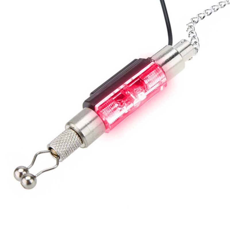 Alarma de mordedura de Pesca LED indicador luminoso para colgar la cadena de la carpa indicador Swinger accesorios para aparejos de pesca: Rojo