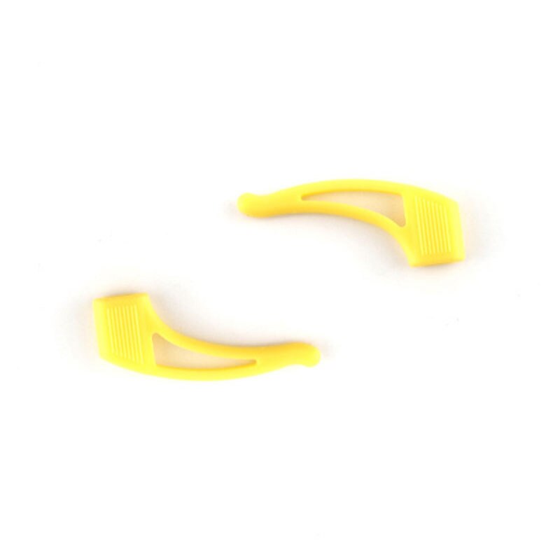 1 Paar Effen Kleur Siliconen Anti-Slip Brillen Houder Voor Kinderen Zonnebril Of Leesbril Oor Grip Haken 12 kleuren: YELLOW