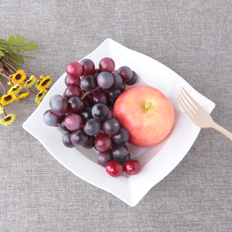 6/sets plastic fruit platen westerse salade platen effen fruitschaal partijen banketten westerse voedsel platen.