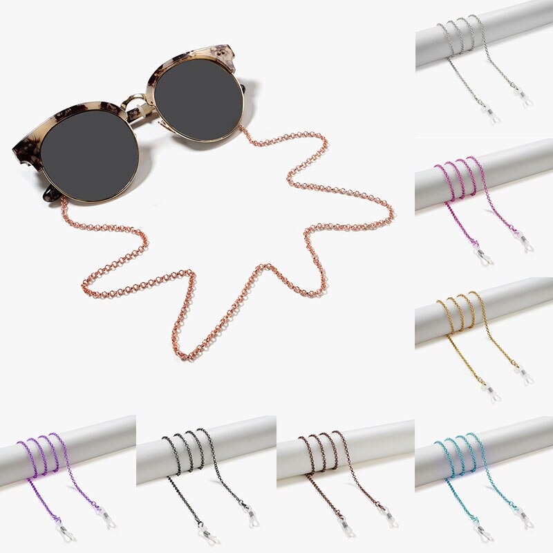 Smarte kvinder briller kæder metal solbriller lanyard slik farver læsebriller kæde briller snor holder rem reb