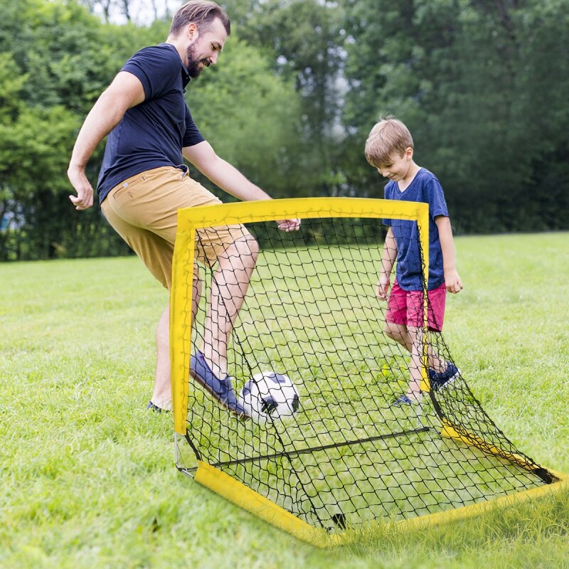 Kids Sports Mini Soccer Goal Set Backyard Indoor Mini Net And Ball Set Portable Folding Youth Soccer Goal