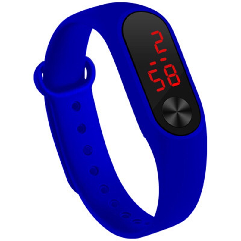 Børneur led sports børneure digitalt casual ur silikone armbånd armbåndsure til drenge og piger smykker: Mørkeblå