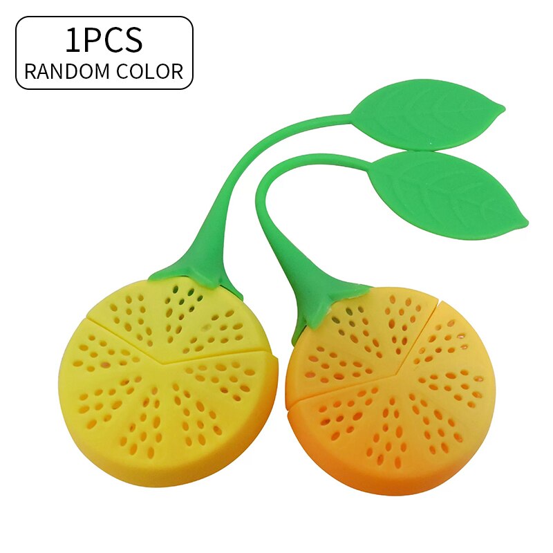 Lemon Shape Silicone Tea Infuser Loose Leaf Strainer Filter Herb Steeper Loose Tea Steeper Silicone Diffuser for Loose Leaf: Random Color