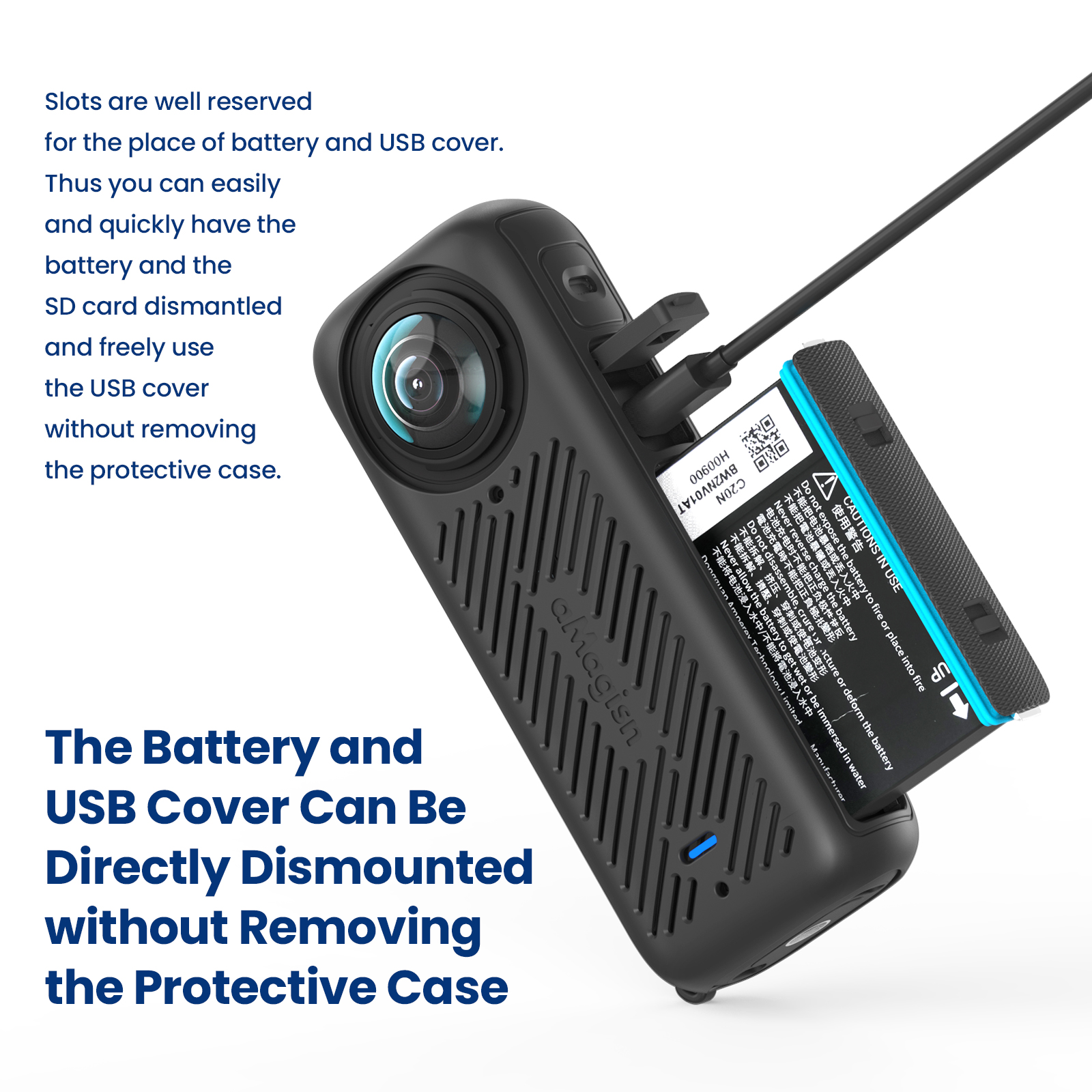 Objektivdeckel für Insta360 X4, Silikonhülle, Objektivschutz, Riemen, 3-in-1-Körperabdeckung, Kameraschutz-einstellen für Insta 360 X4 Zubehör