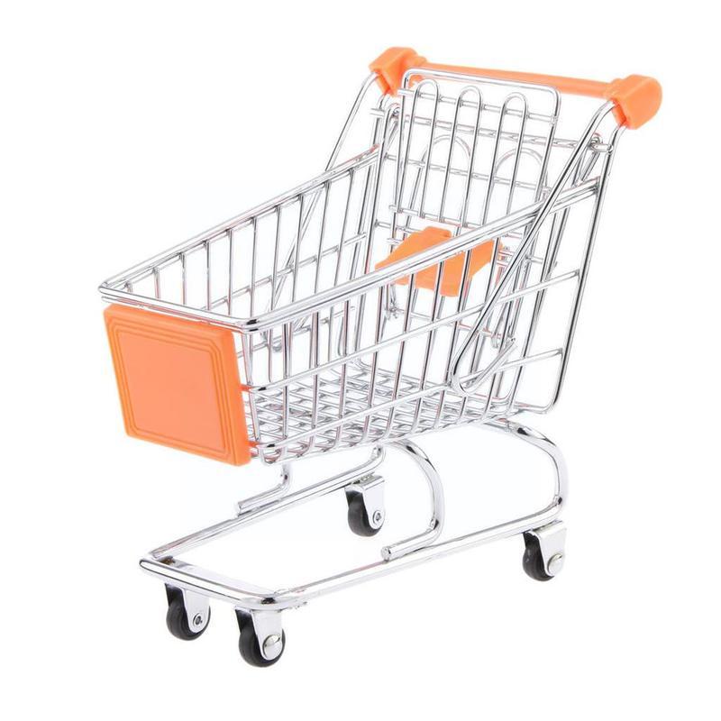 Mini carrito de compras bonito para niños, carrito de almacenamiento para supermercado, para niños, juguete para niños, decoración para el hogar, oficina, K2w0,