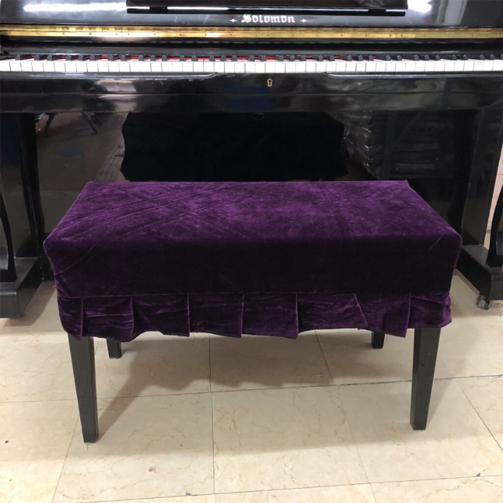 Universal Piano taburete Banco silla cubierta Pleuche decorado con macramé para Piano individual/banco de asiento Dual: Violet 2-Seater